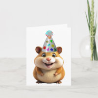Birthday Hamster  Greeting Card