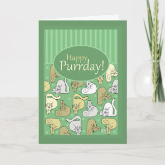 Birthday, Happy Birthday, Cat, Cute Purr Card