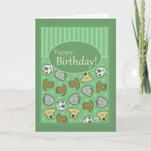 Birthday, Happy Birthday, Dog, Yappy, Cute Card