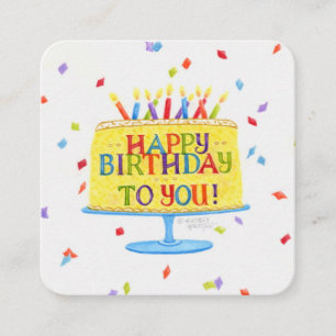 Birthday Happy Birthday To You Cake Enclosure Card