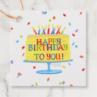 Birthday Happy Birthday To You Cake Favour Tags
