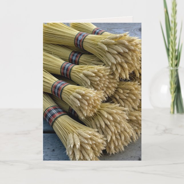 Birthday Harvest Wheat Sheaf Bundles Card (Front)