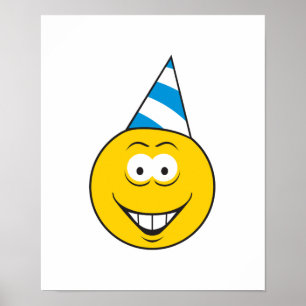 Birthday Hat Face Poster