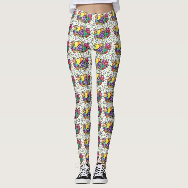 BIRTHDAY HATS DESIGN LEGGINGS (Front)
