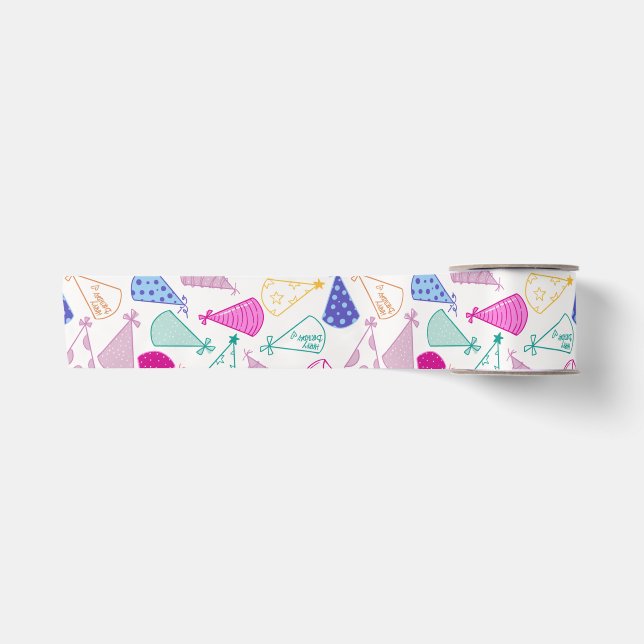 Birthday Hats  Satin Ribbon (Front)