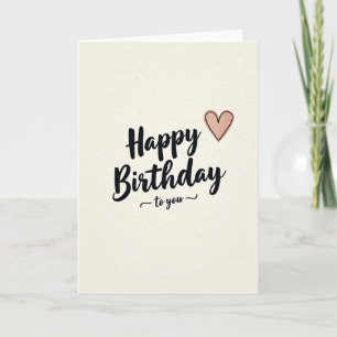 Birthday Heart Accent Card