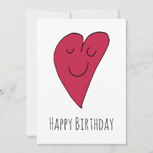 Birthday heart. holiday card