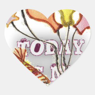 Birthday Heart Sticker