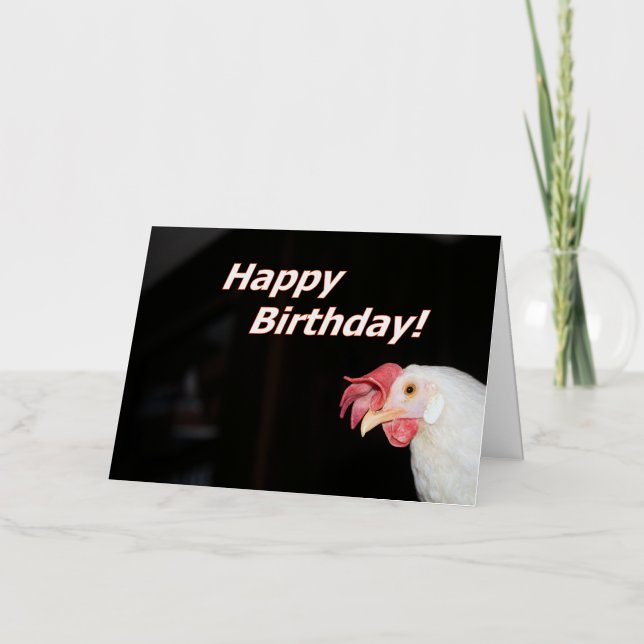 Birthday Hen Foil Greeting Card (Front)