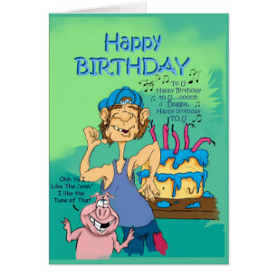 Birthday hillbillie n pig with song