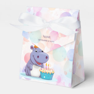 Birthday Hippo Favor Box