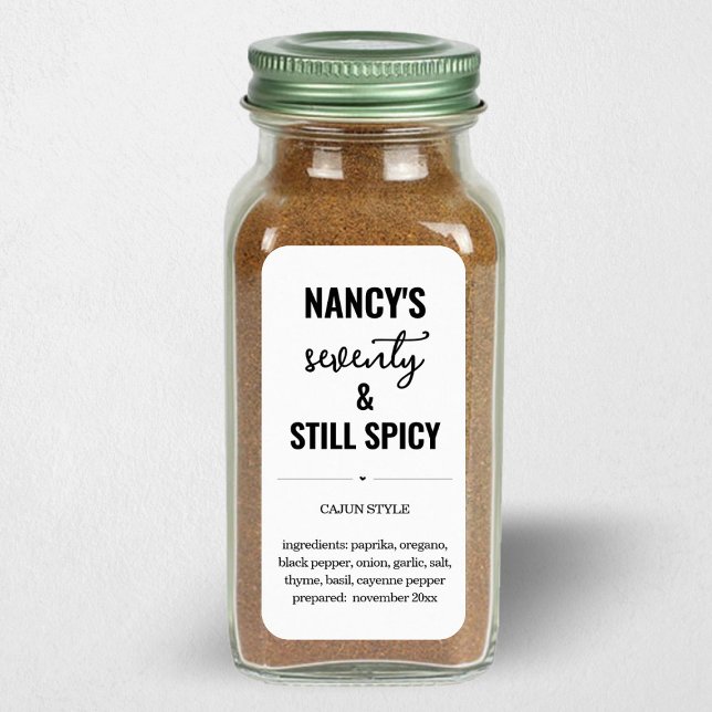 Birthday Homemade Spice Blend Jar Favour Label (Creator Uploaded)