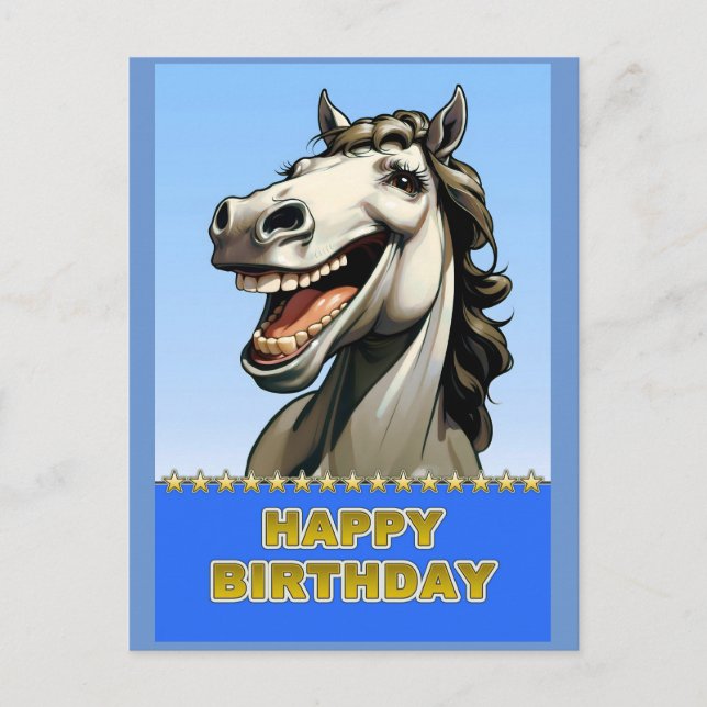 birthday horse postcard (Front)