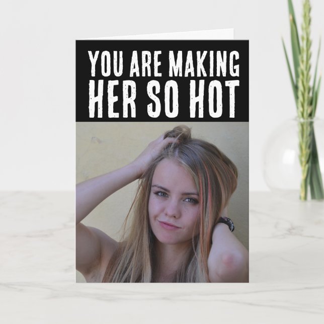 BIRTHDAY HOT GIRL "GETTING OLDER" TEASING JOKE  CARD (Front)