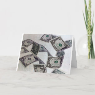 **BIRTHDAY HUMOR**-MONEY FLIES OUT OF WALLET CARD