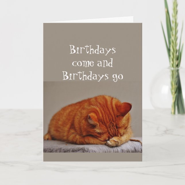 Birthday Humour 30th Over the Hill Disgusted Cat Card (Front)