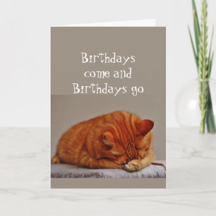 Birthday Humour 30th Over the Hill Disgusted Cat Card