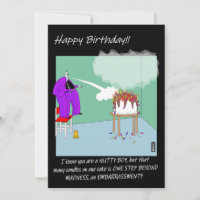 Birthday humour card for a Madness, Two tone fan