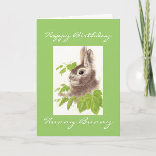 Birthday Hunny Bunny, Cute Rabbit Card