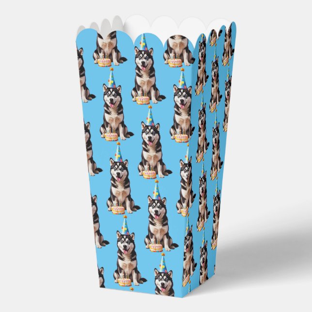 Birthday Husky Dog Favour Box (Front)