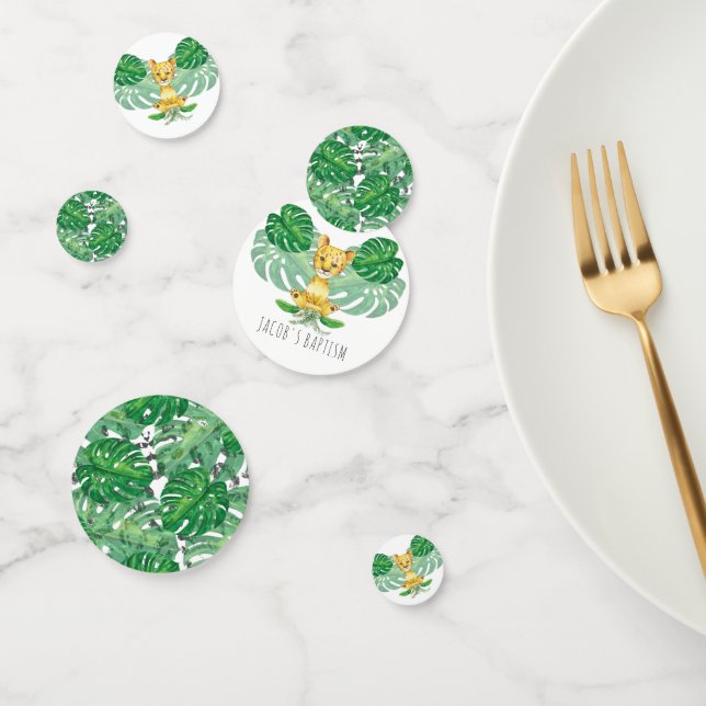Birthday I Baptism Lion Illustration Personalised Confetti (Group)
