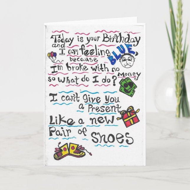 Birthday I.O.U. Card (Front)