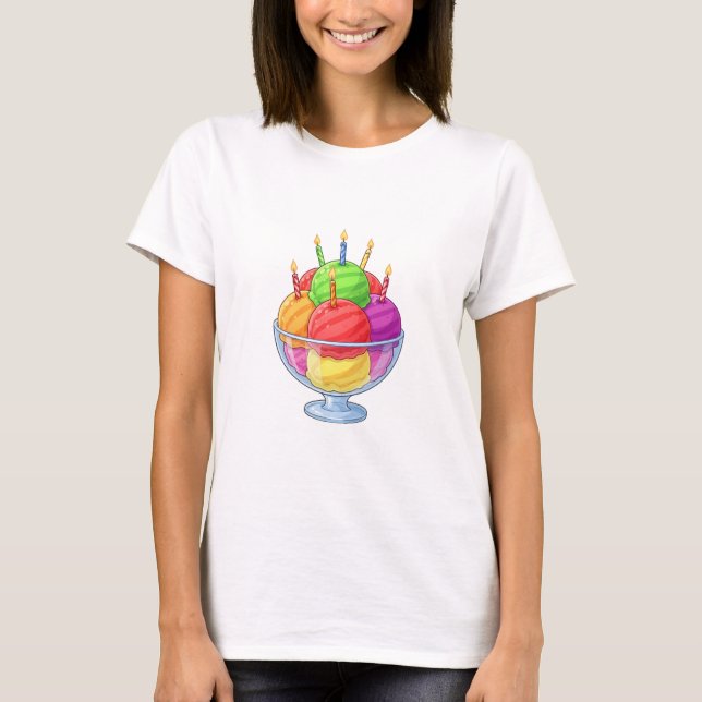 Birthday Ice Cream Sundae T-Shirt (Front)