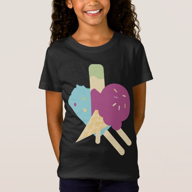 Birthday Ice Cream  T-Shirt (Front)