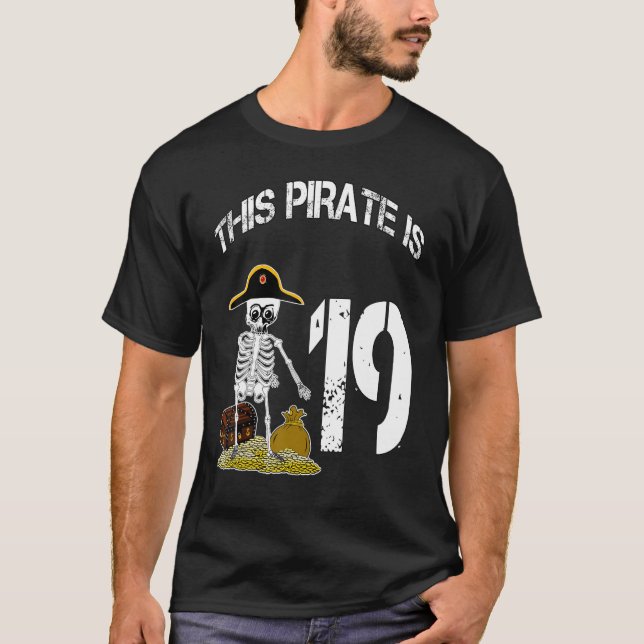 Birthday  idea for boys  skeleton pirate 1 T-Shirt (Front)