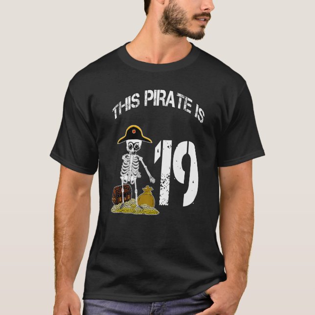Birthday  idea for boys  skeleton pirate  1 T-Shirt (Front)