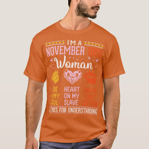 Birthday Im A November 1957 Woman 63 Years Fire In T-Shirt