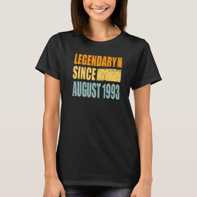 Birthday In August 1993 T-Shirt (Front)