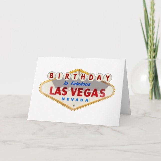 BIRTHDAY In Fabulous Las Vegas Card (Front)