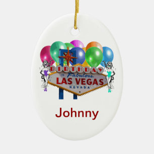 Birthday In Fabulous Las Vegas Ornament