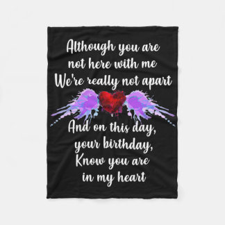Birthday In Heaven Overdose Awareness Angelversary Fleece Blanket