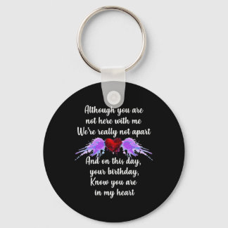 Birthday in Heaven Overdose Awareness Angelversary Key Ring