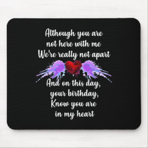 Birthday In Heaven Overdose Awareness Angelversary Mouse Mat