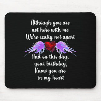 Birthday in Heaven Overdose Awareness Angelversary Mouse Mat