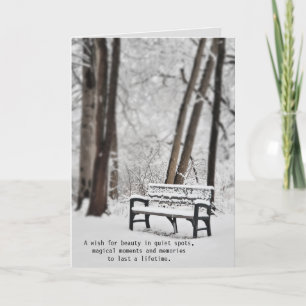 Birthday in winter holiday card