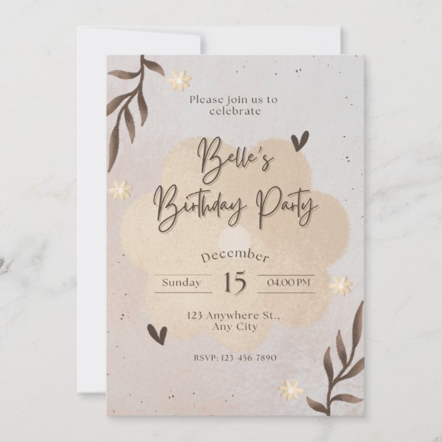 Birthday Invitation (Front)