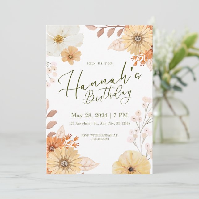 birthday invitation  (Standing Front)