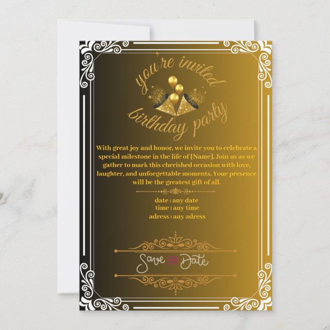 birthday Invitation (Front)