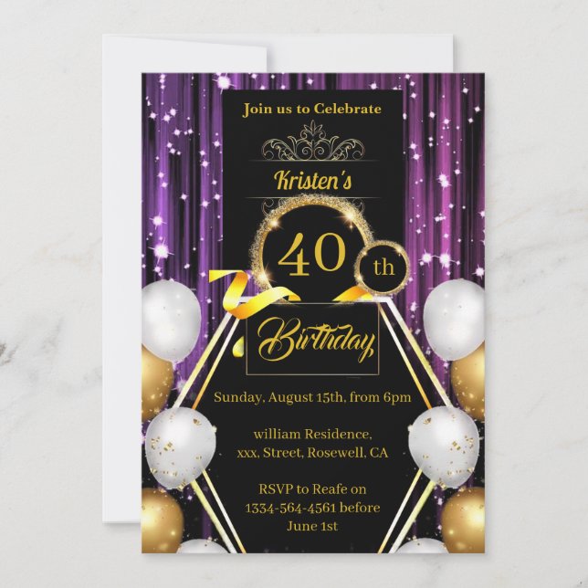 Birthday Invitation (Front)