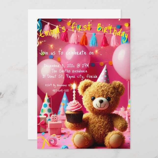 BIRTHDAY INVITATION (Front/Back)