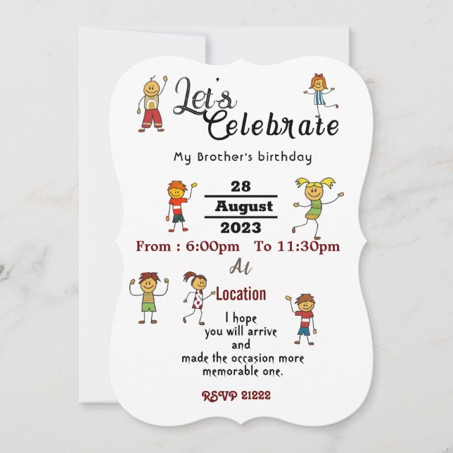 Birthday Invitation (Front)