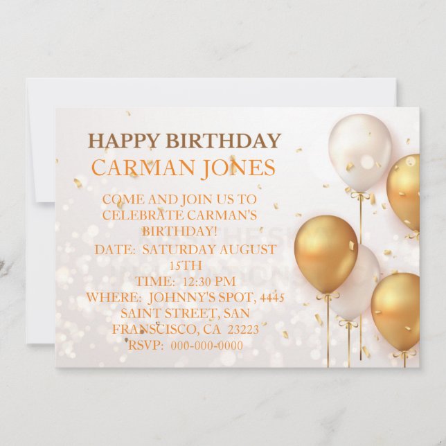 BIRTHDAY INVITATION (Front)