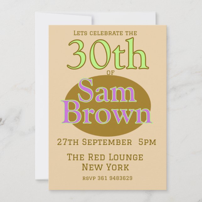 Birthday Invitation (Front)