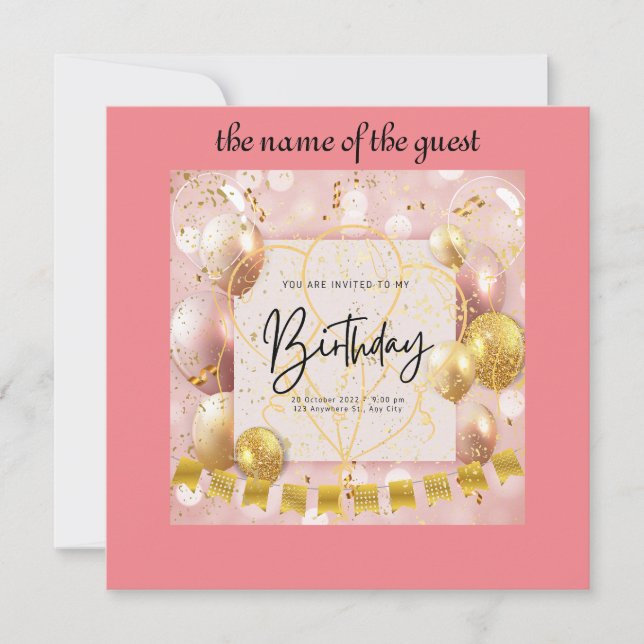 birthday invitation (Front)