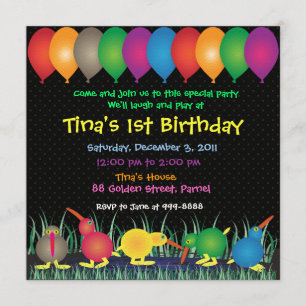 Birthday Invitation: 010 Kiwi Invitation