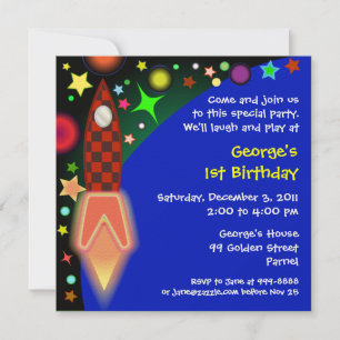 Birthday invitation : 014 Outer space